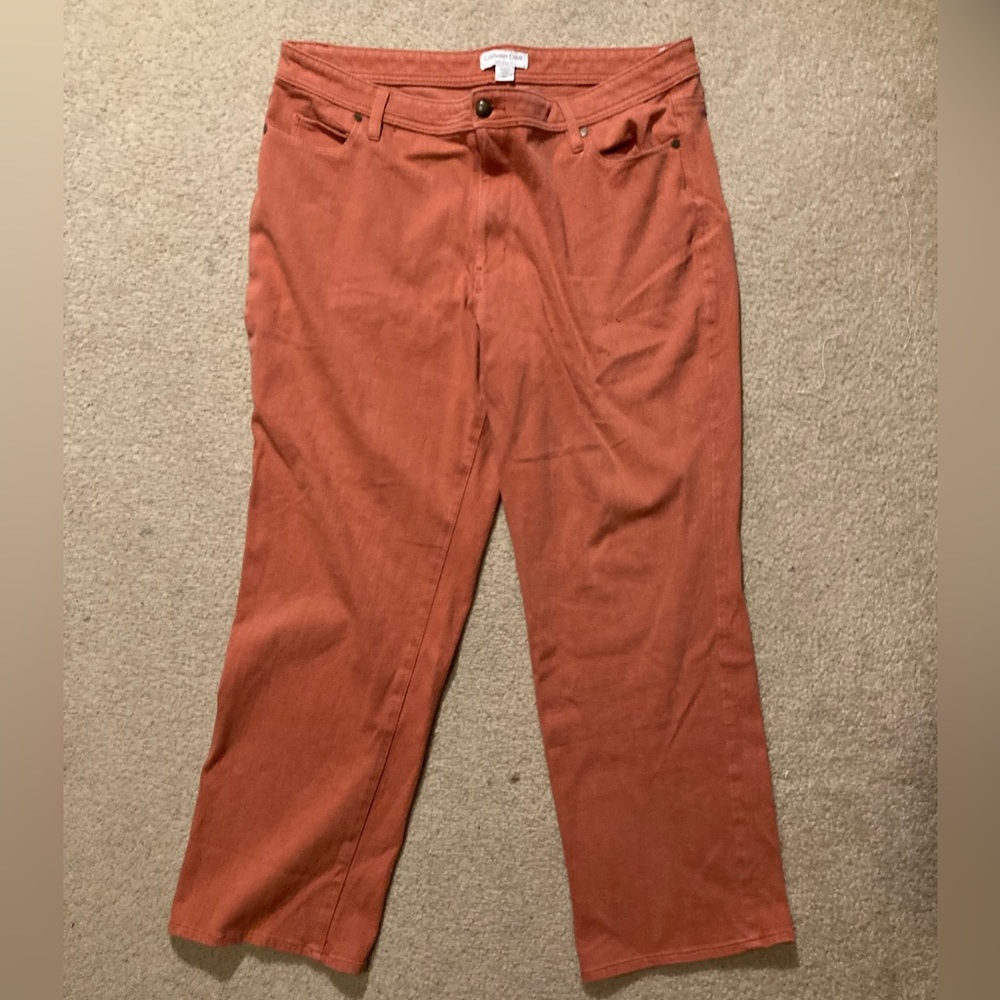 Coldwater Creek Women’s Pants Burnt Orange Natural Fit Size 16P